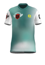 Camiseta Técnica niño azul manga blanca 2026